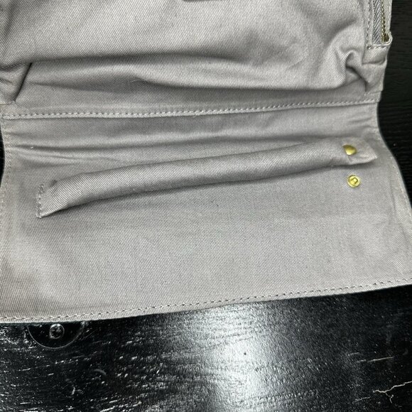 Madewell Folding Jewelry Travel Case Pouch Organizer Blue Green Tartan Plaid - Picture 6 of 7